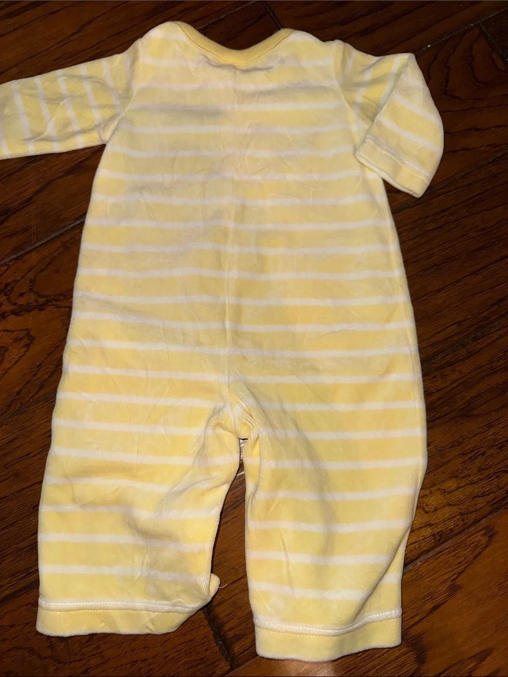 Place Yellow Striped Giraffe Footie and Green Surf Tee Set